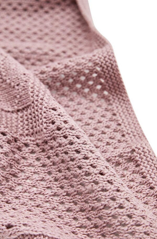 В'язаний плед пудровий | 61460