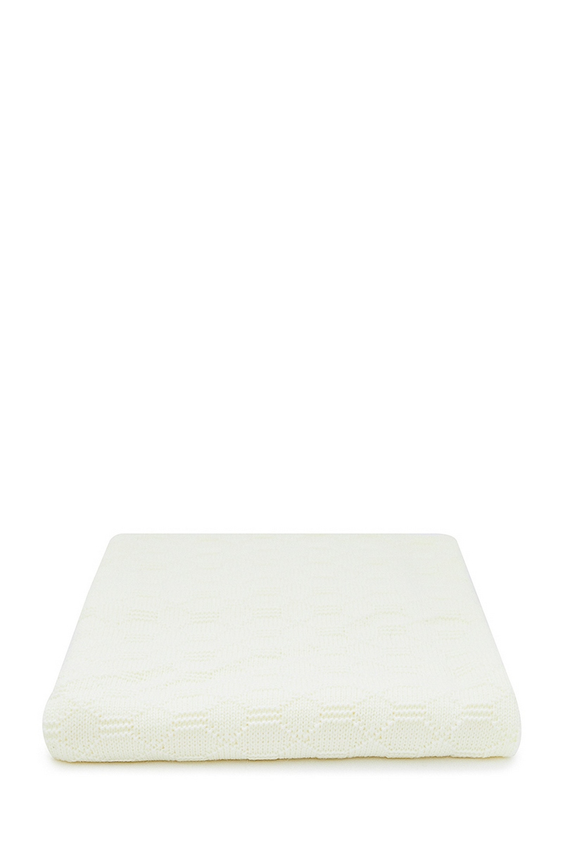 В'язаний плед білий | 61455 В'язаний плед білий | 61455