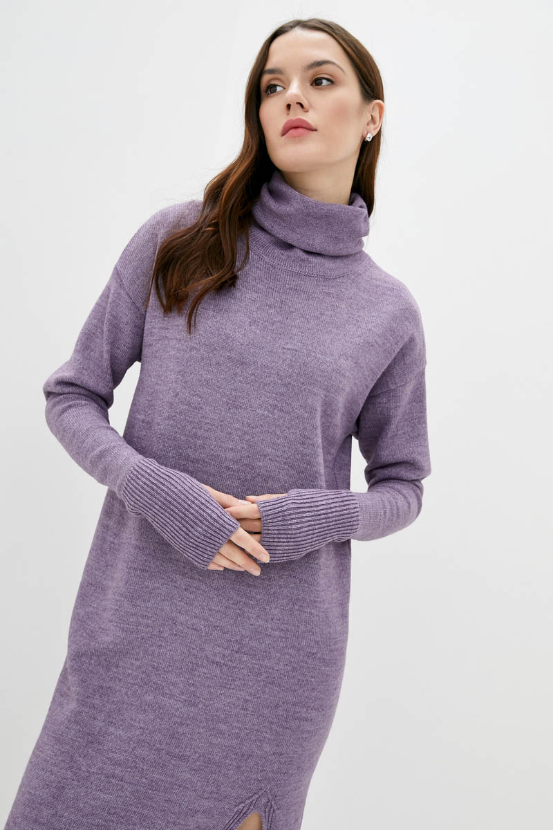 Сукня бузкова з коміром-хомутом | 61489 Сукня бузкова з коміром-хомутом | 61489