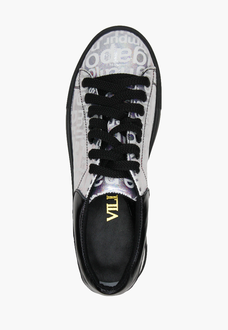 Срібні кеди із натуральної шкіри | 64129 Срібні кеди із натуральної шкіри | 64129