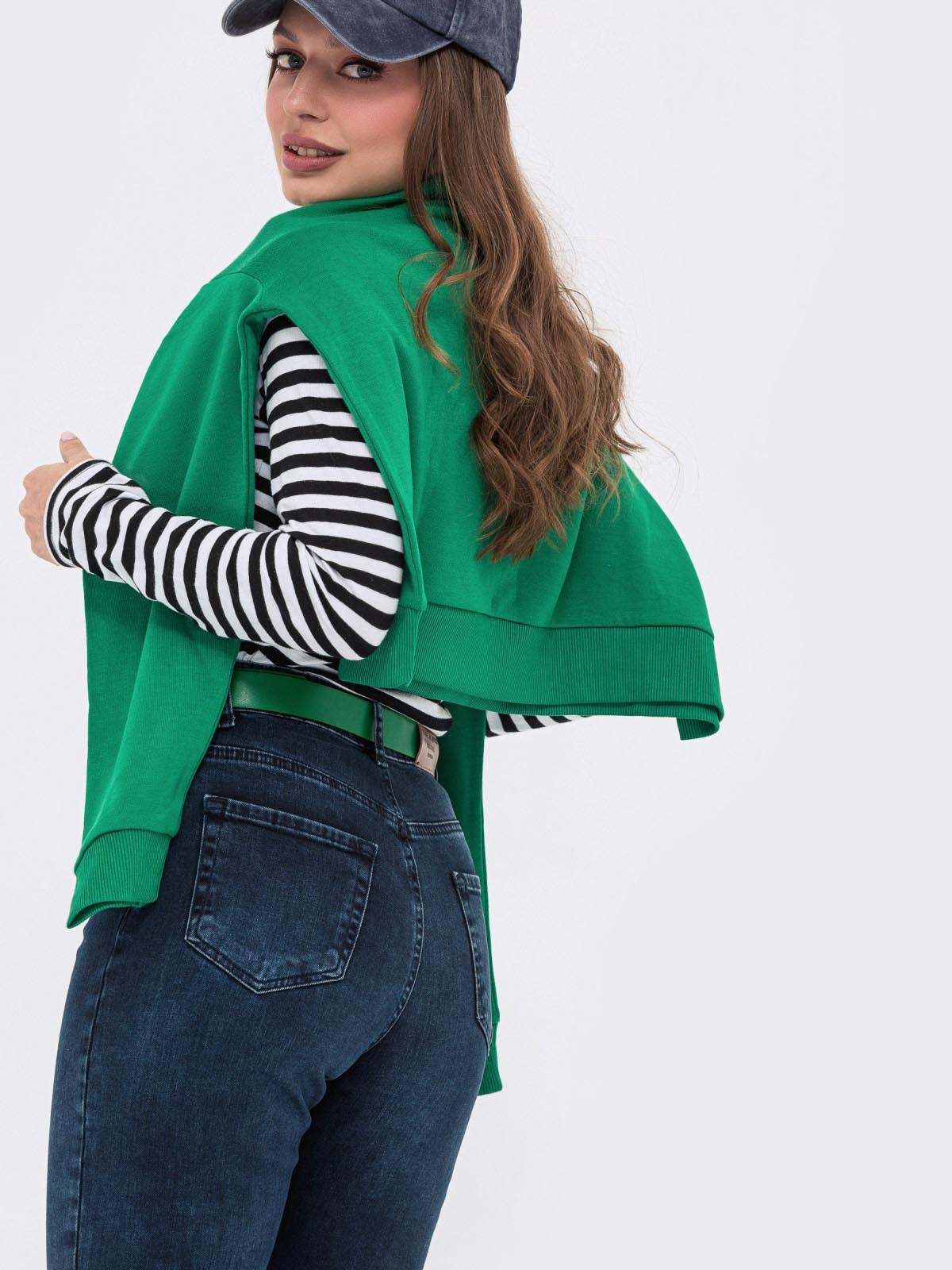 Укорочені джинси-мом сині | 64299 Укорочені джинси-мом сині | 64299