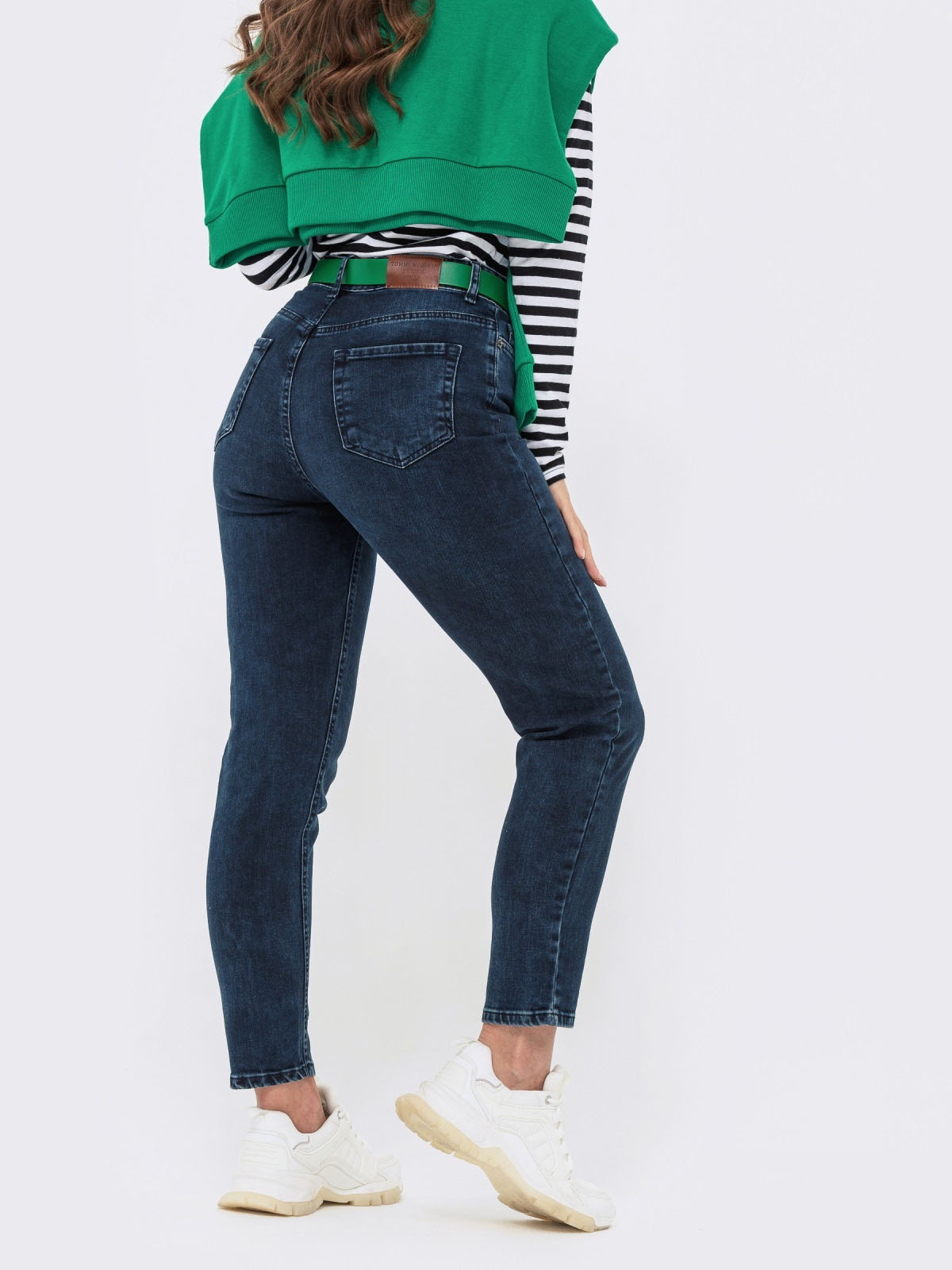 Укорочені джинси-мом сині | 64299 Укорочені джинси-мом сині | 64299