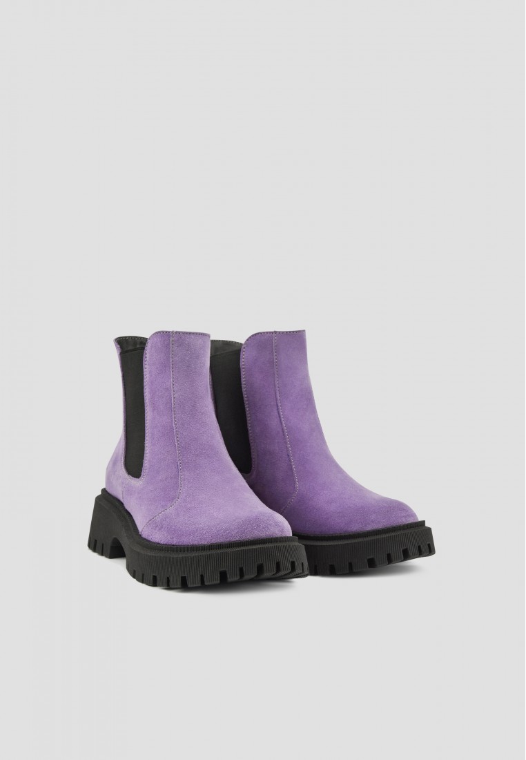 Челсі замшеві бузкові демісезонні | 63660 Челсі замшеві бузкові демісезонні | 63660