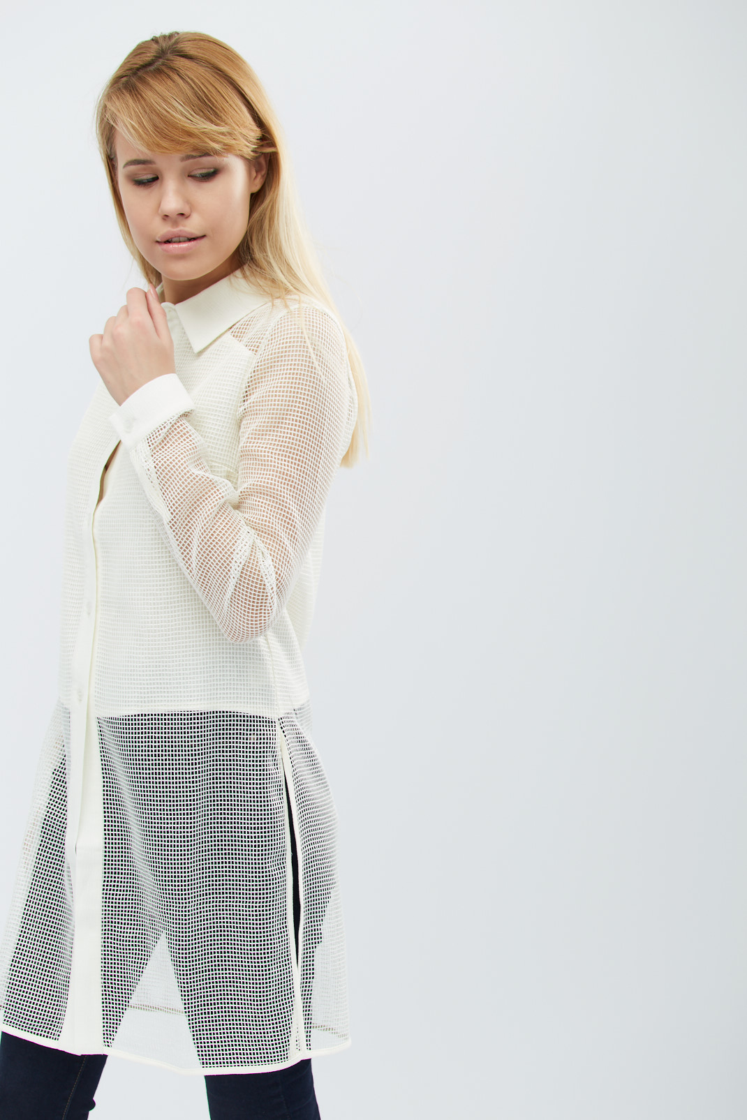 Блуза молочна подовженого крою | 63811 Блуза молочна подовженого крою | 63811