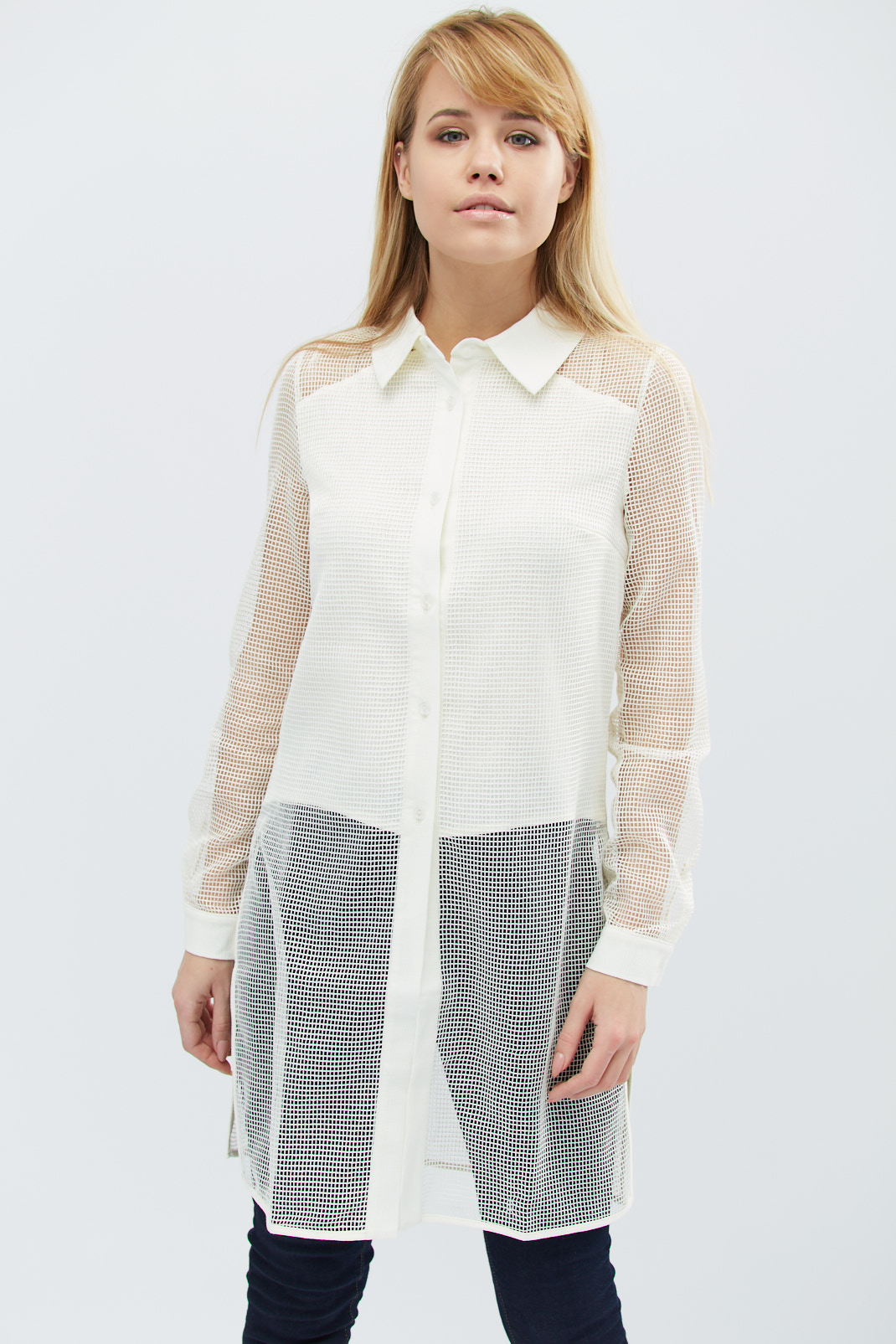 Блуза молочна подовженого крою | 63811 Блуза молочна подовженого крою | 63811