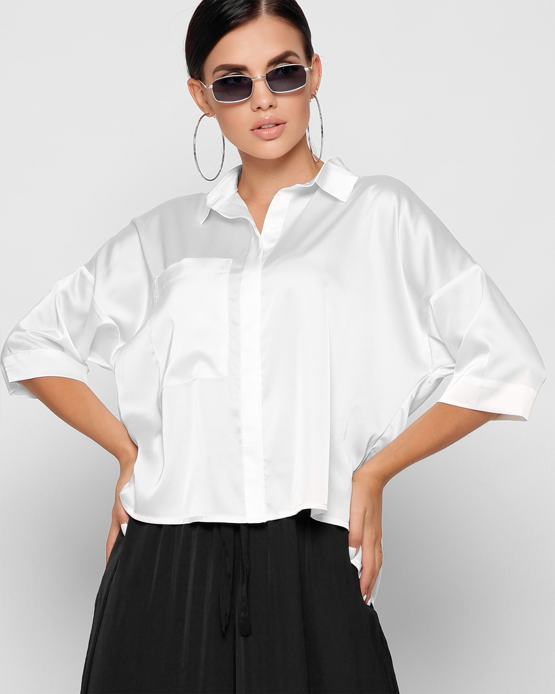 61892ceebf Витончена шовкова блуза біла | 63844 1