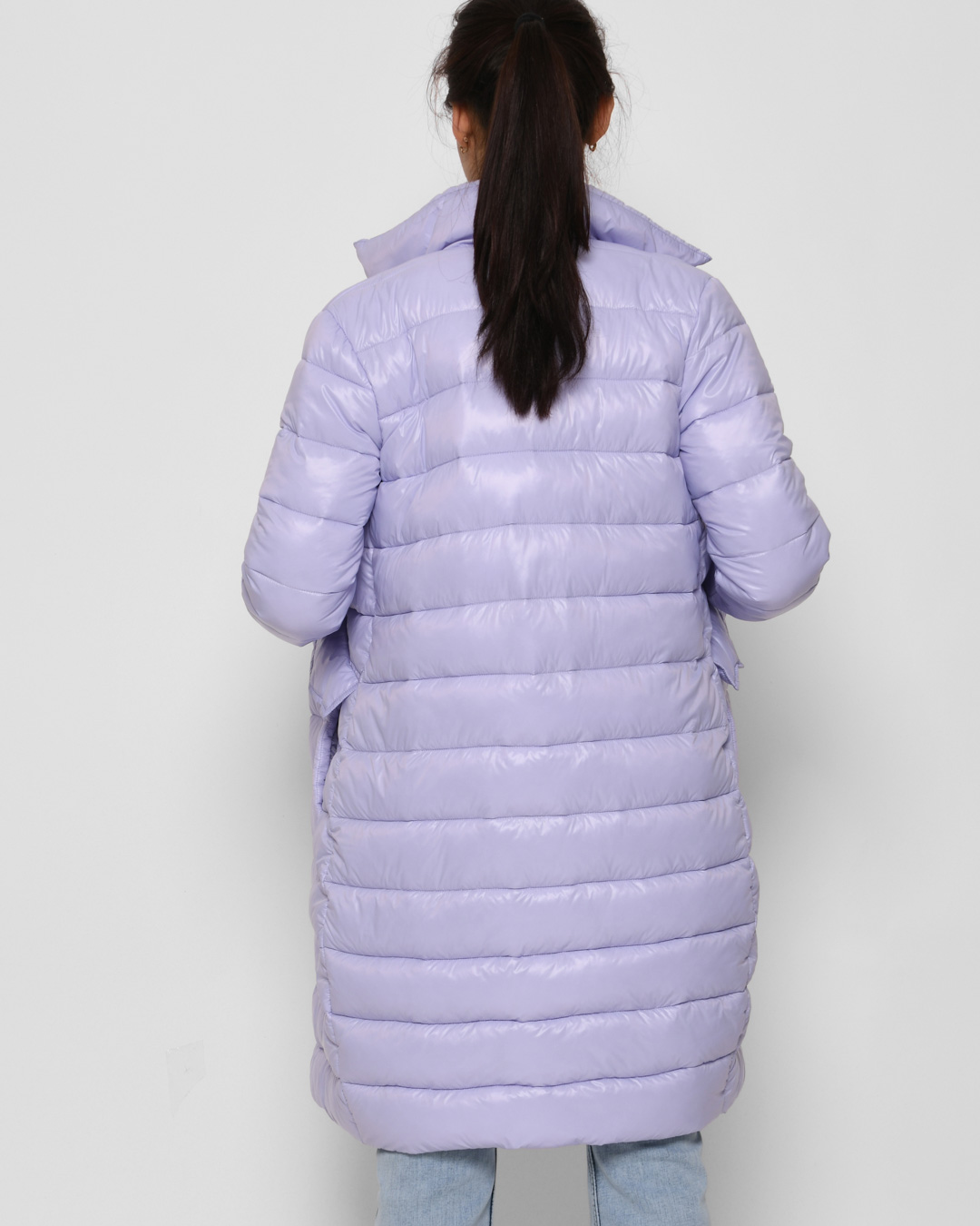 Демісезонна куртка-пальто бузкова | 64282