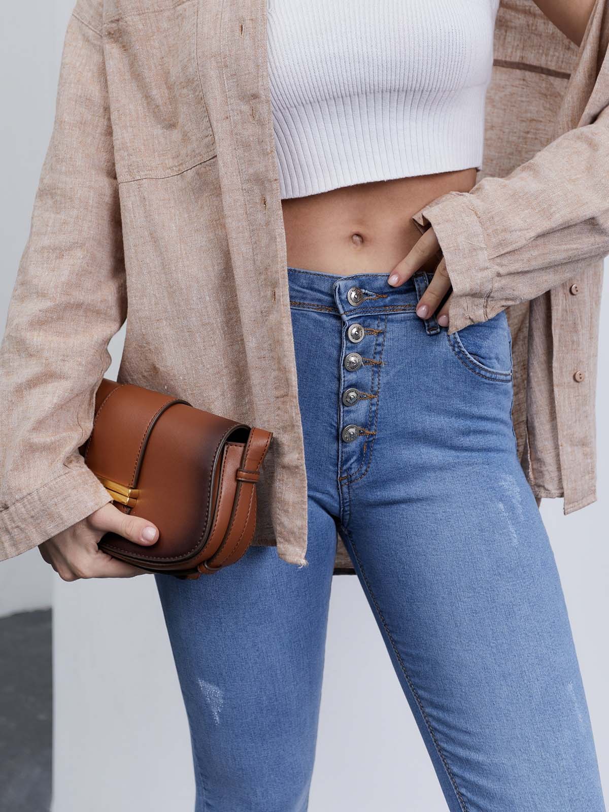 Джинси-скінні блакитні із потертостями | 63995 Джинси-скінні блакитні із потертостями | 63995