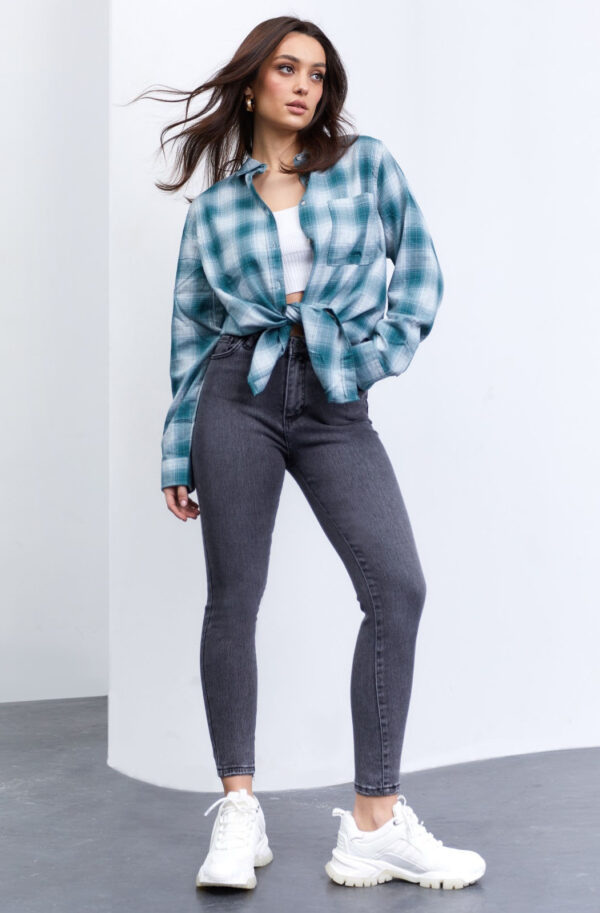 Стильні сірі джинси-скіні | 63942