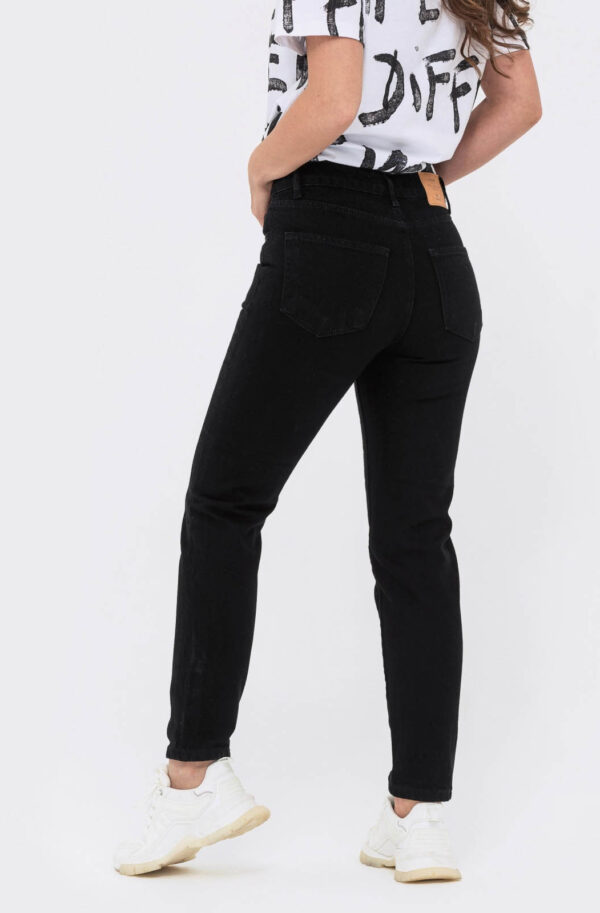 Бавовняні джинси-мом чорні | 64325