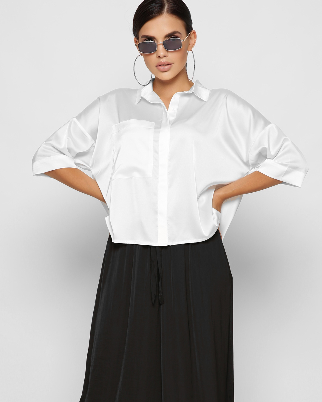 bd412cd96f Витончена шовкова блуза біла | 63844 3