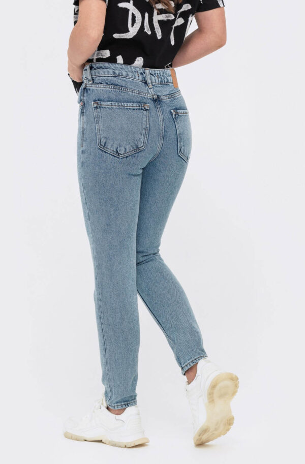 Бавовняні джинси-мом блакитні | 64311