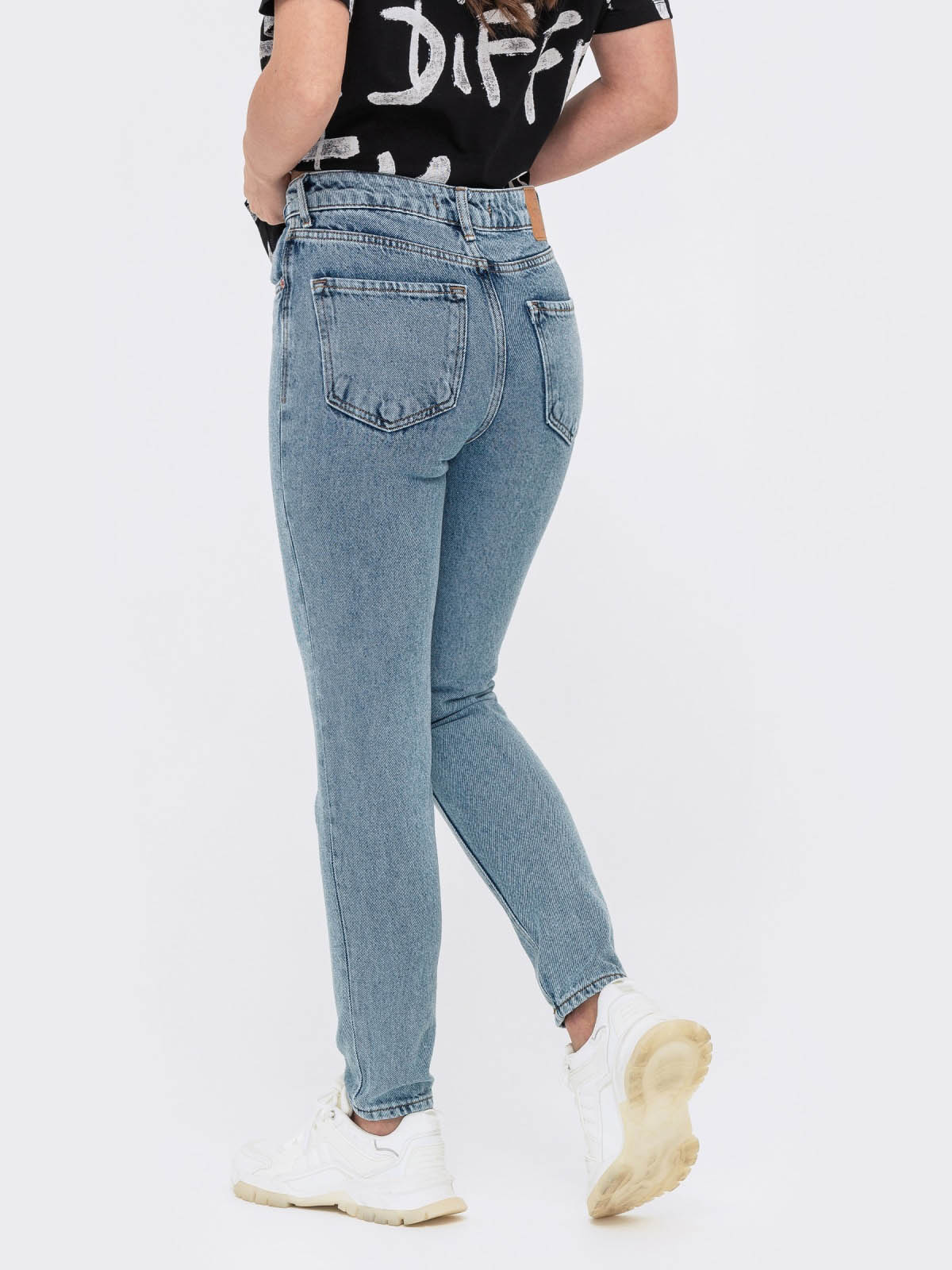 Бавовняні джинси-мом блакитні | 64311 Бавовняні джинси-мом блакитні | 64311