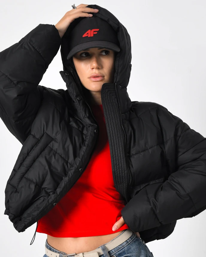 Демісезонна коротка куртка чорна | 64756 Демісезонна коротка куртка чорна | 64756