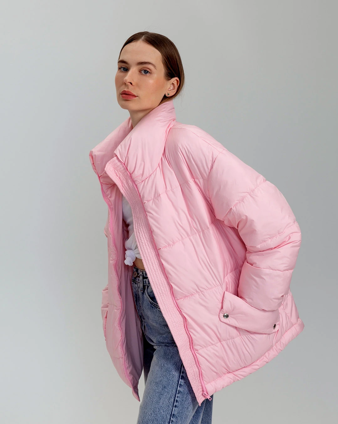 Жіноча демісезонна куртка рожева | 65267 Жіноча демісезонна куртка рожева | 65267