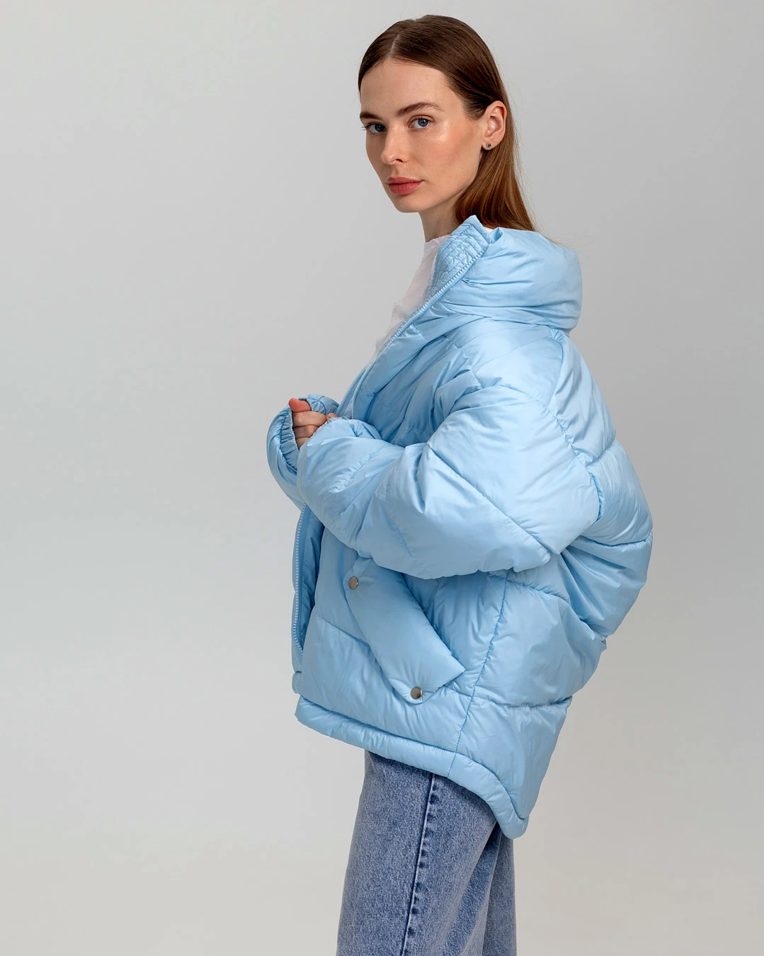Жіноча демісезонна куртка блакитна | 65246 Жіноча демісезонна куртка блакитна | 65246