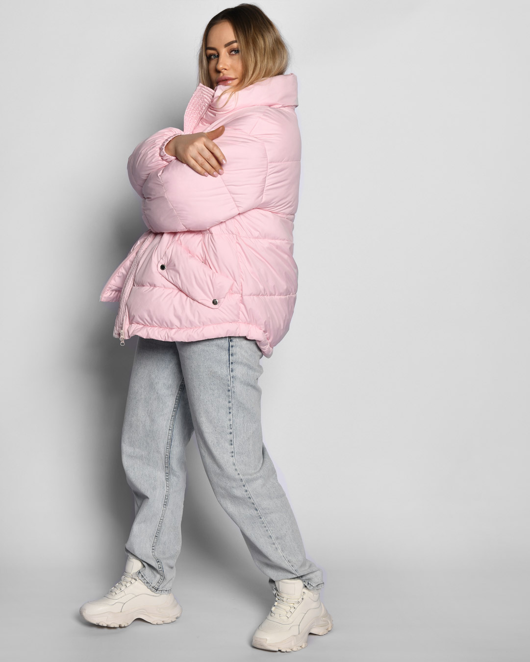 Жіноча демісезонна куртка рожева | 65267 Жіноча демісезонна куртка рожева | 65267