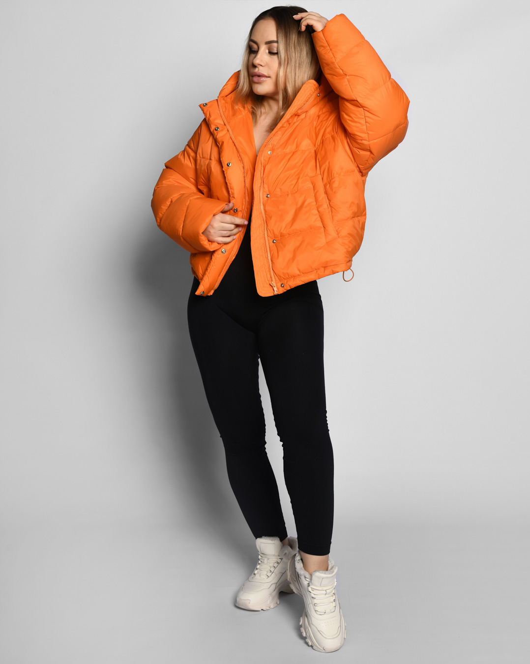 Демісезонна коротка куртка помаранчева | 64725
