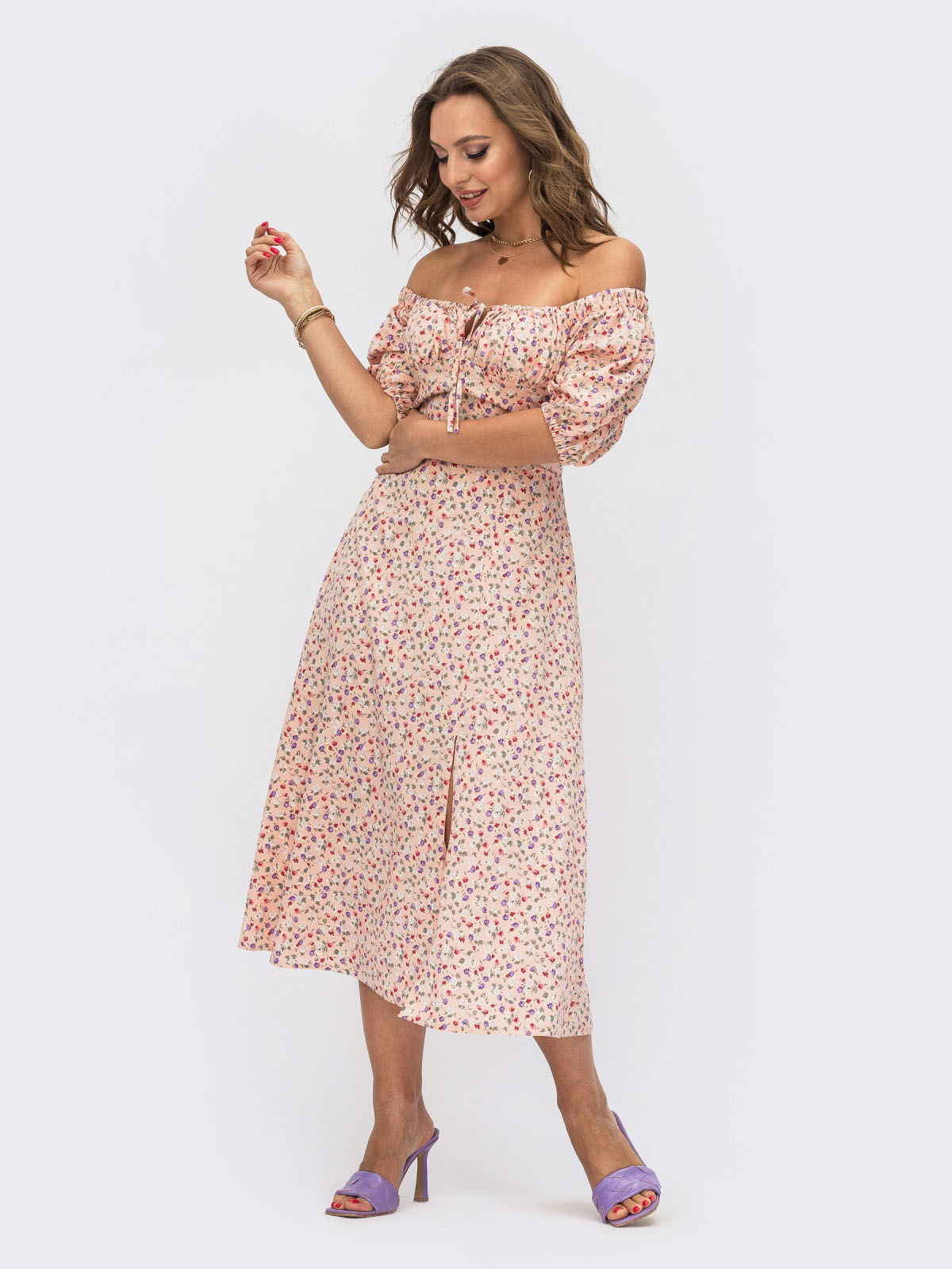 Принтована сукня рожева | 65401 Принтована сукня рожева | 65401