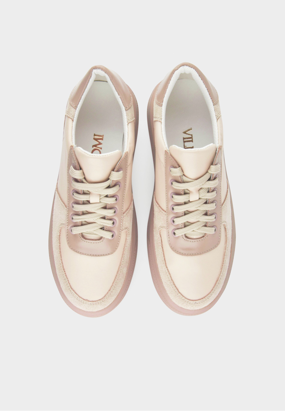 Кеди бежеві зі шкіри та замші | 65320 Кеди бежеві зі шкіри та замші | 65320