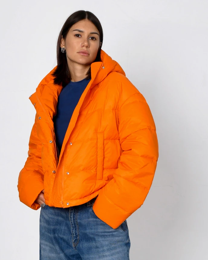 Демісезонна коротка куртка помаранчева | 64725