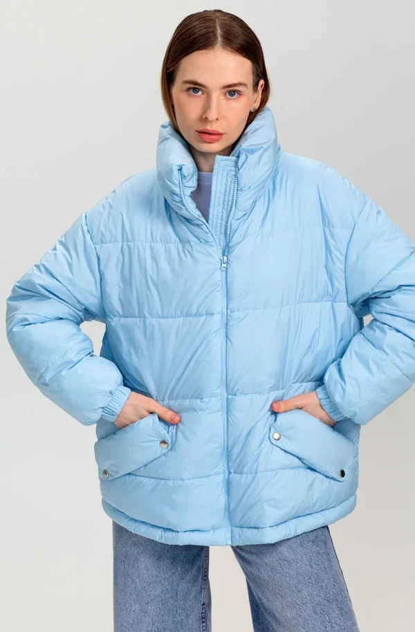 Жіноча демісезонна куртка блакитна | 65246
