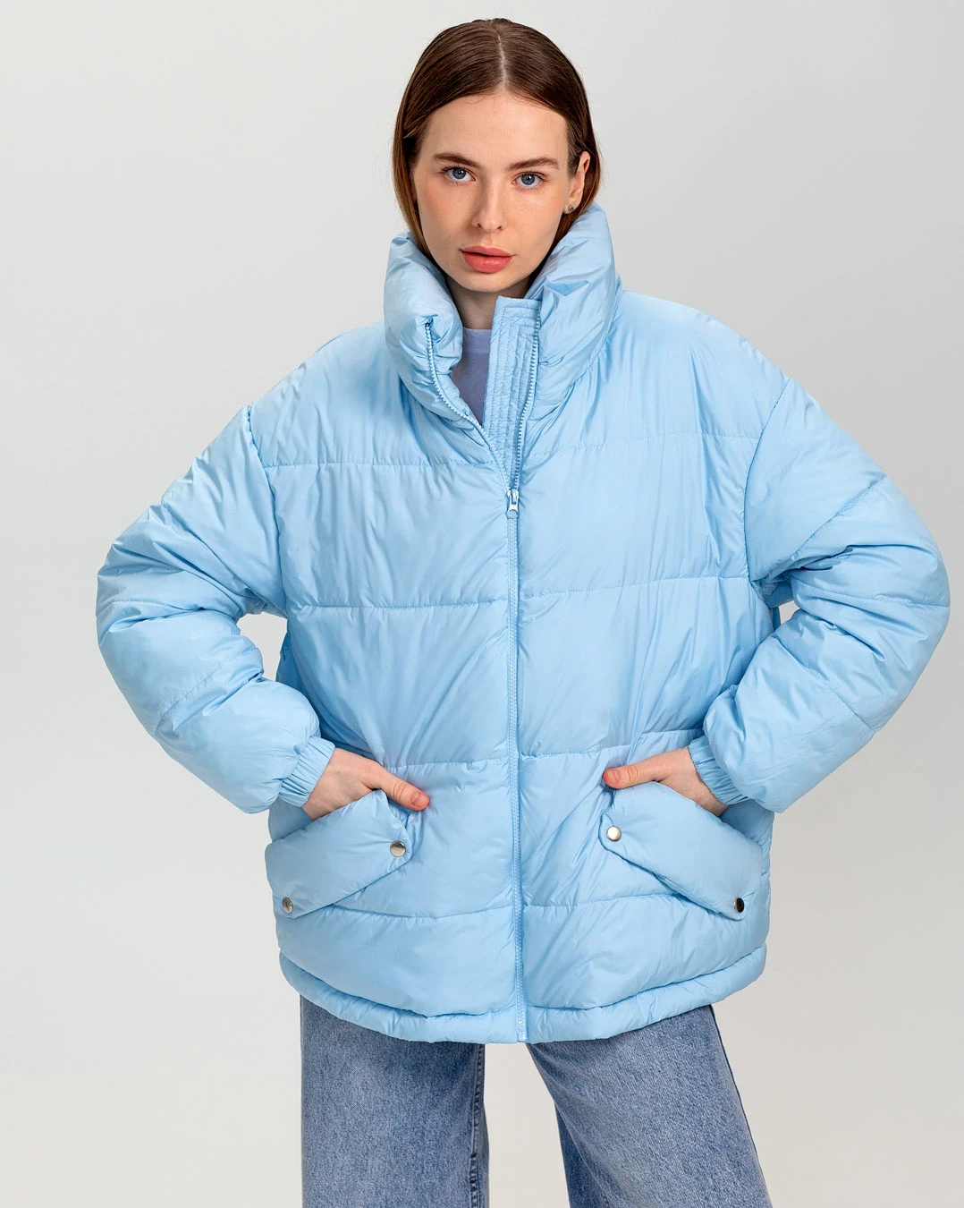 Жіноча демісезонна куртка блакитна | 65246 Жіноча демісезонна куртка блакитна | 65246