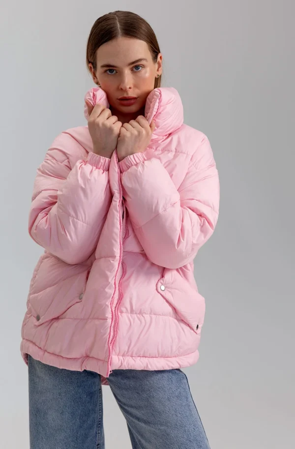 Жіноча демісезонна куртка рожева | 65267
