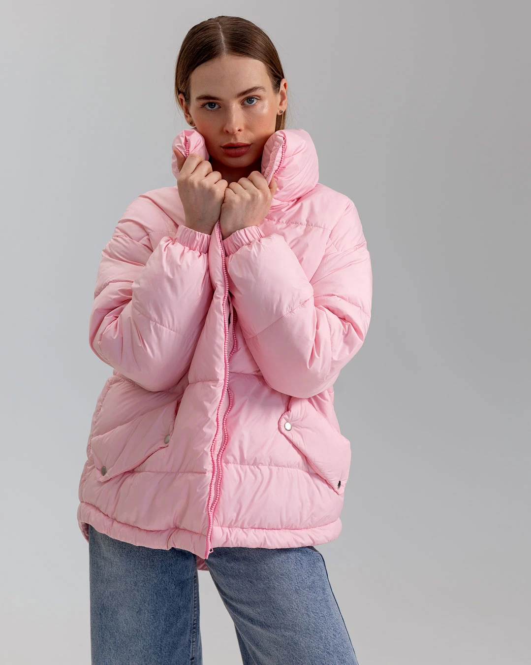 Жіноча демісезонна куртка рожева | 65267 Жіноча демісезонна куртка рожева | 65267