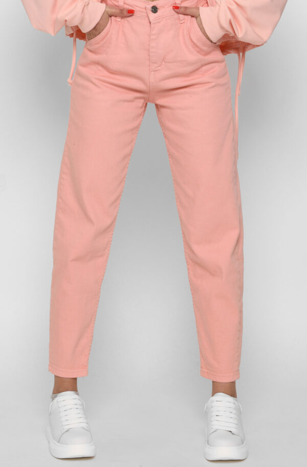 Стильні джинси мом персикові | 65503