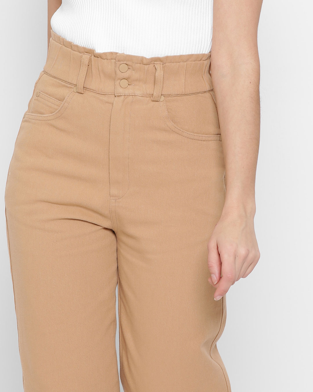 Жіночі стильні mom джинси бежеві | 65192 Жіночі стильні mom джинси бежеві | 65192