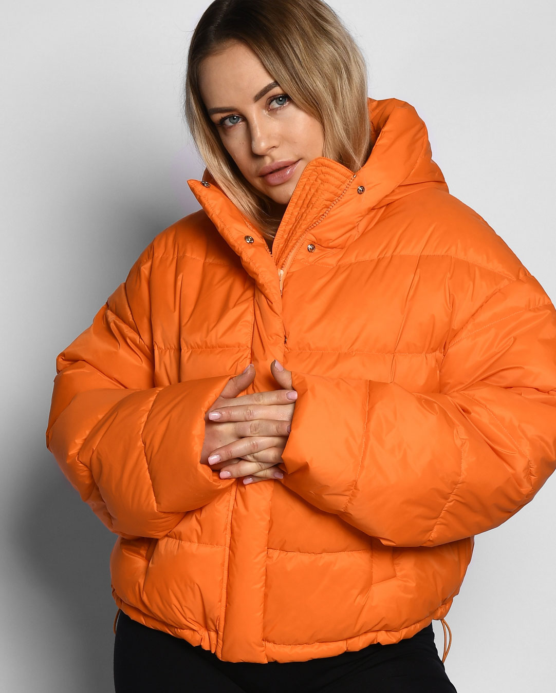 Демісезонна коротка куртка помаранчева | 64725