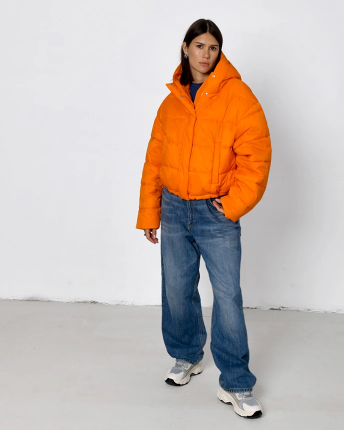 Демісезонна коротка куртка помаранчева | 64725