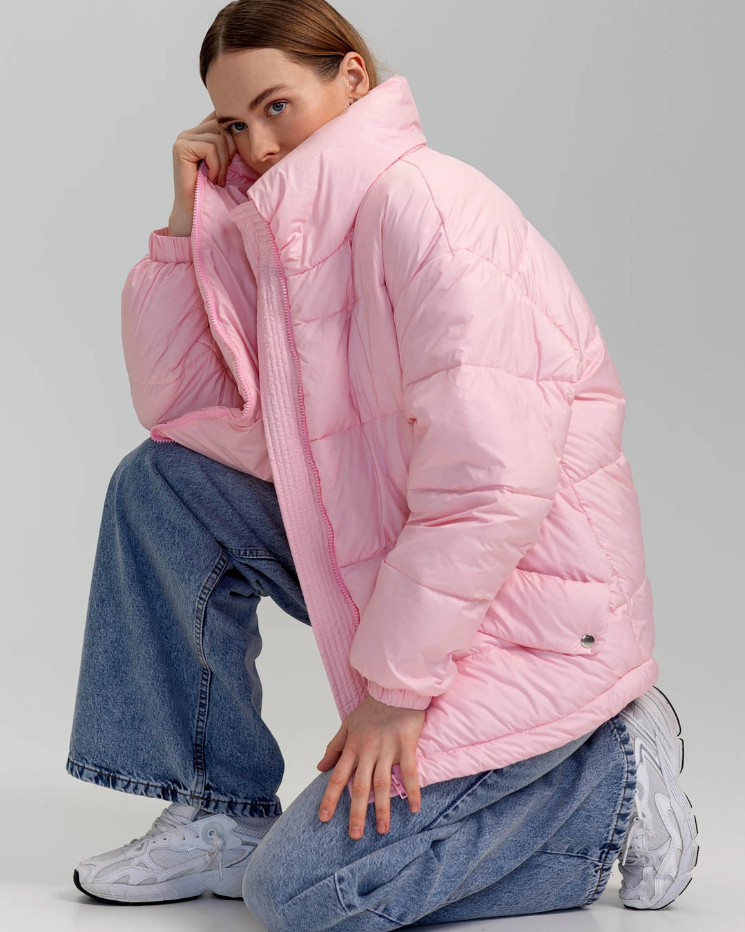 Жіноча демісезонна куртка рожева | 65267 Жіноча демісезонна куртка рожева | 65267