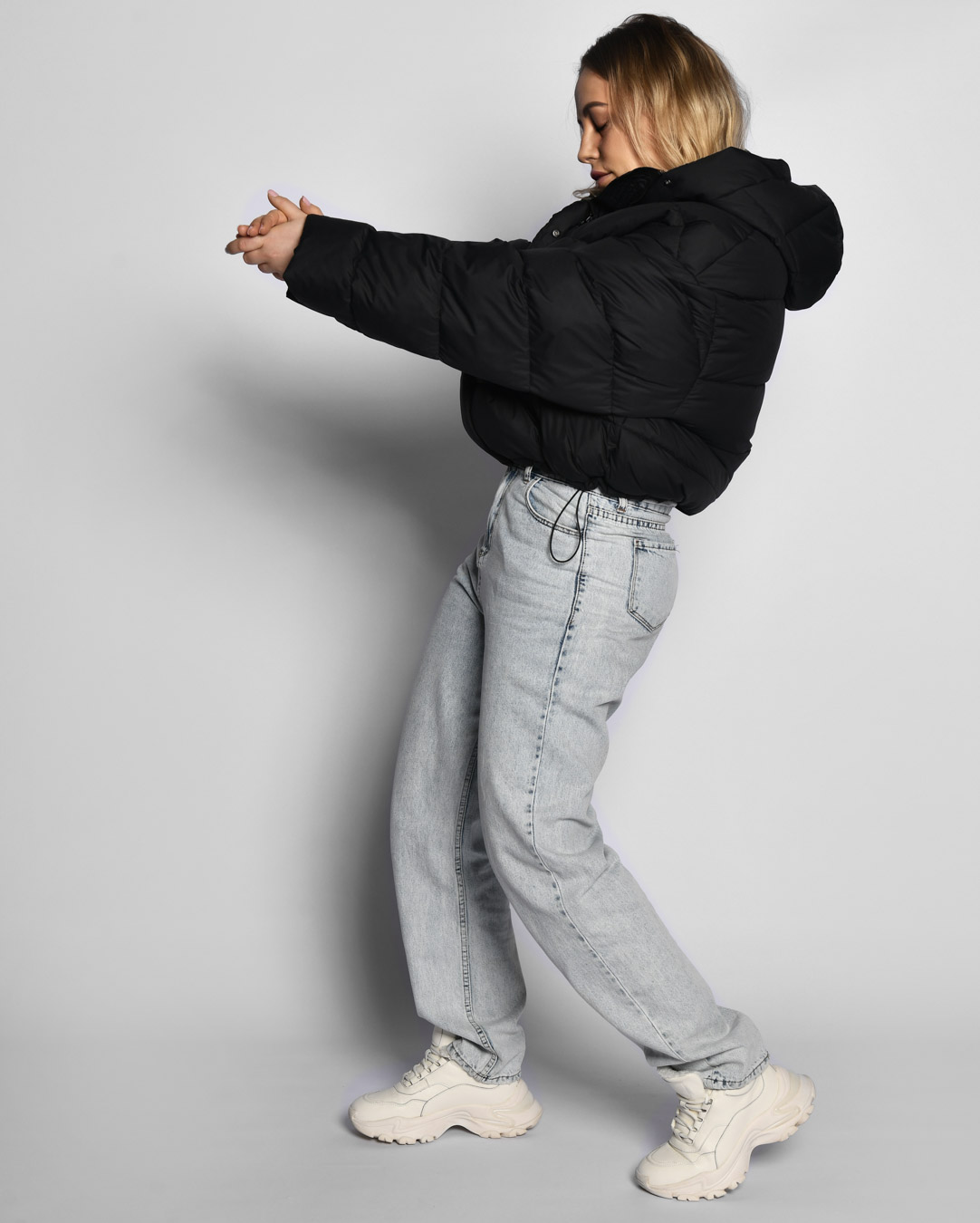 Демісезонна коротка куртка чорна | 64756 Демісезонна коротка куртка чорна | 64756