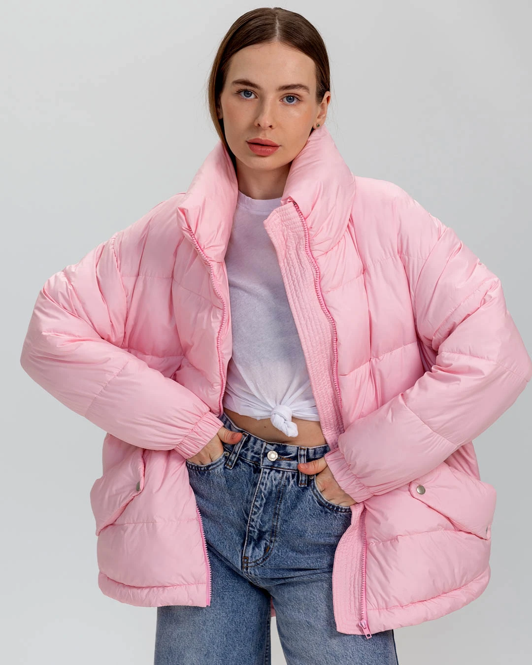 Жіноча демісезонна куртка рожева | 65267 Жіноча демісезонна куртка рожева | 65267
