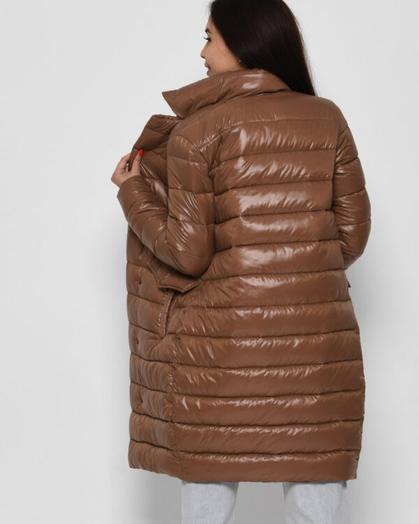 Демісезонна куртка-пальто коричнева | 64769