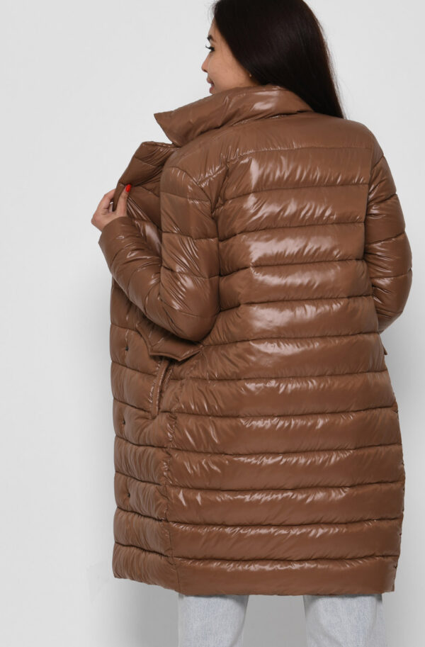 Демісезонна куртка-пальто коричнева | 64769