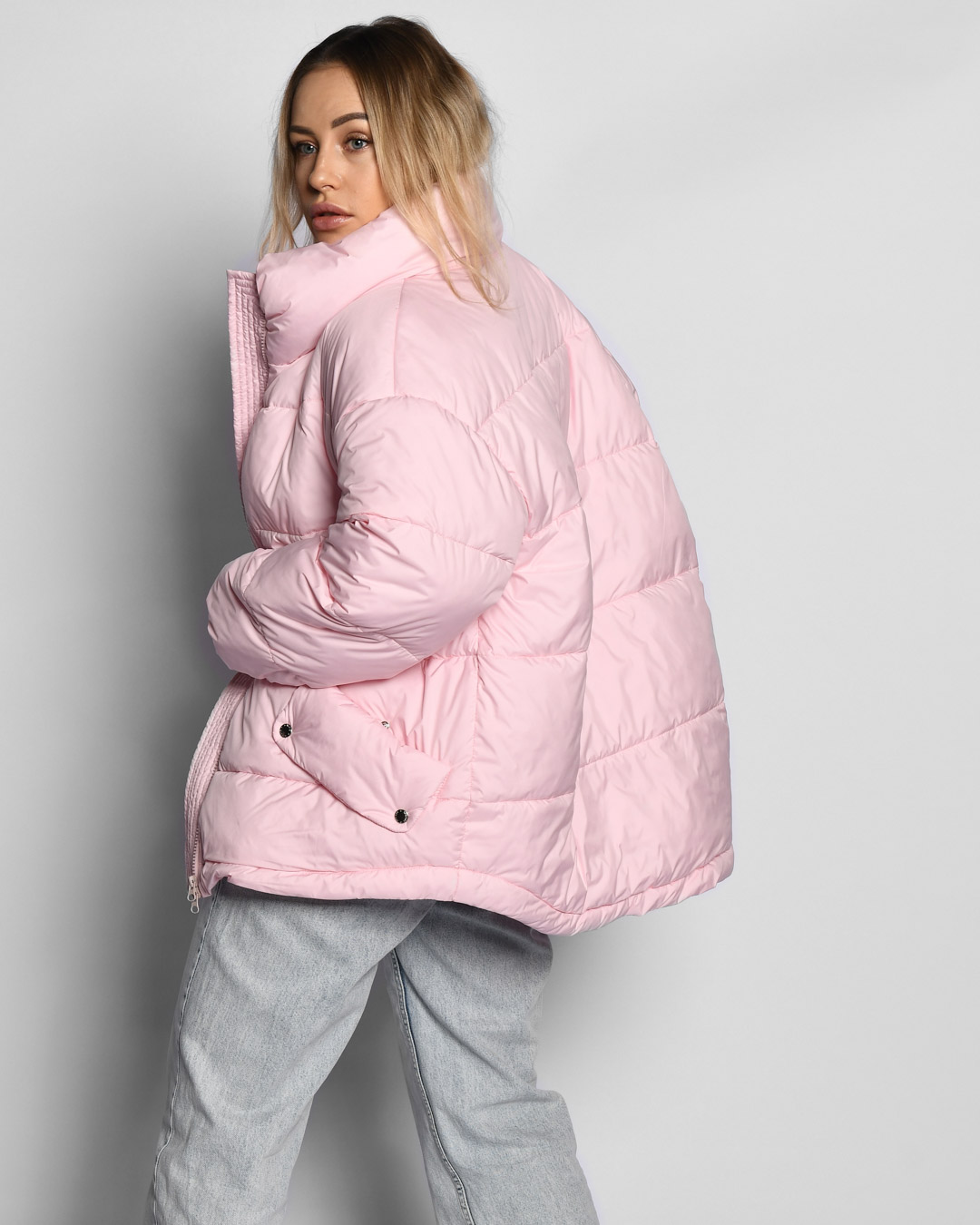 Жіноча демісезонна куртка рожева | 65267 Жіноча демісезонна куртка рожева | 65267