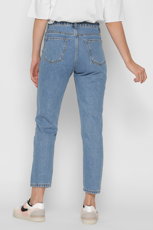 Жіночі стильні mom джинси блакитні | 65146