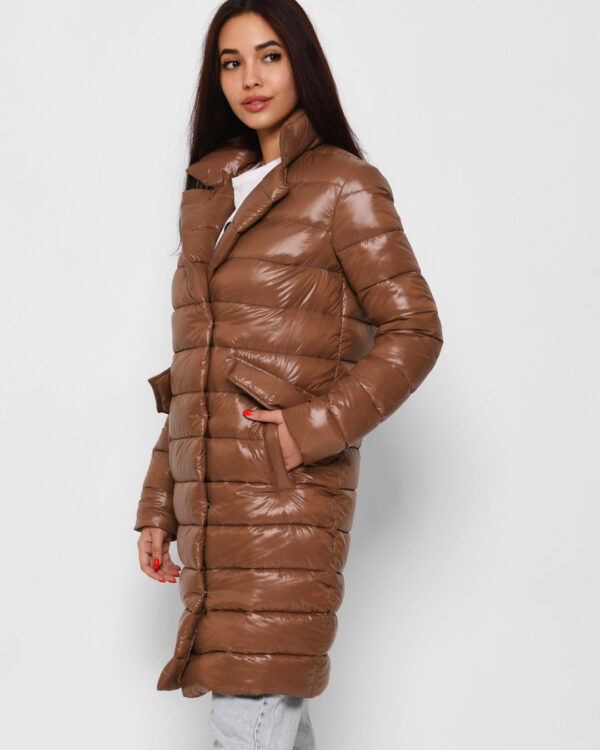 Демісезонна куртка-пальто коричнева | 64769