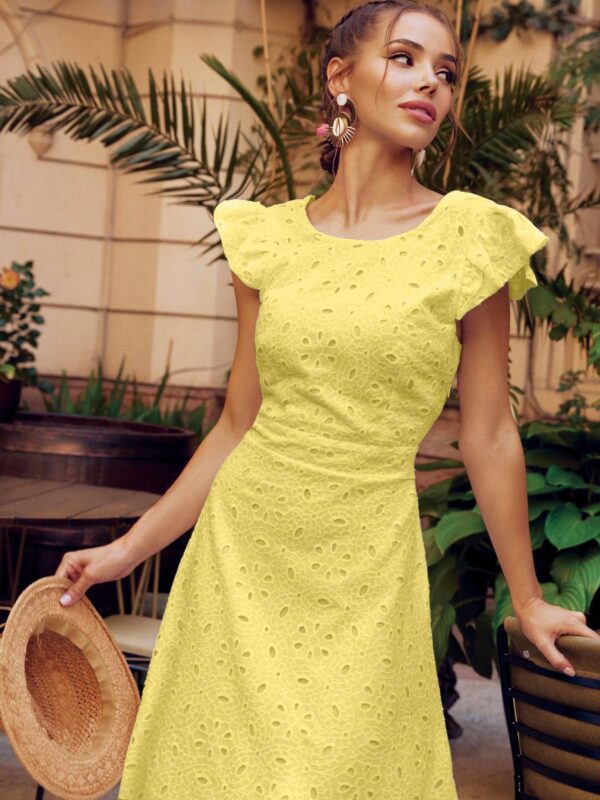 Літня сукня жовта з прошви | 65346