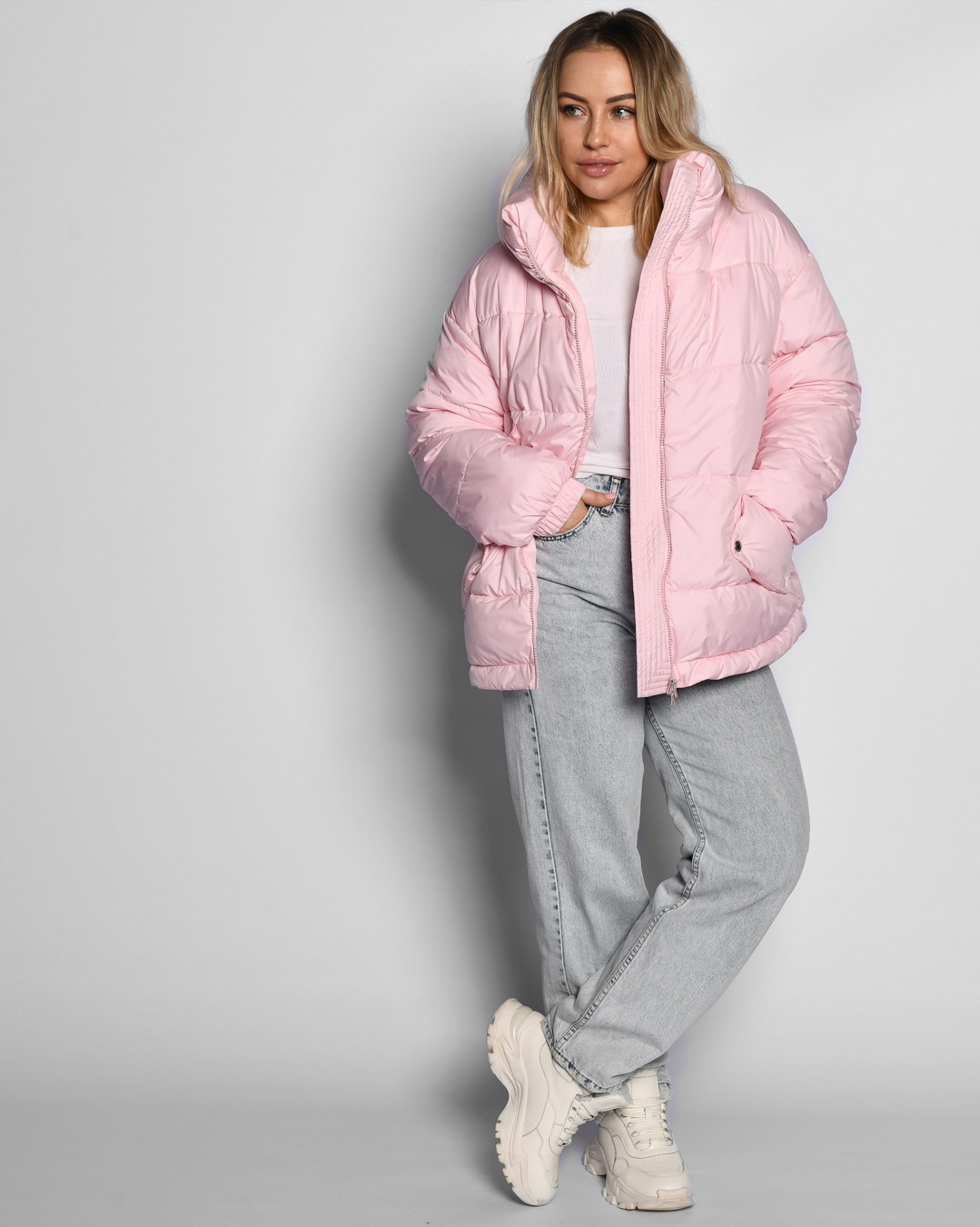Жіноча демісезонна куртка рожева | 65267 Жіноча демісезонна куртка рожева | 65267