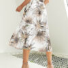 Літня спідниця принтована біло-коричнева | 65430 Літня спідниця принтована біло-коричнева | 65430