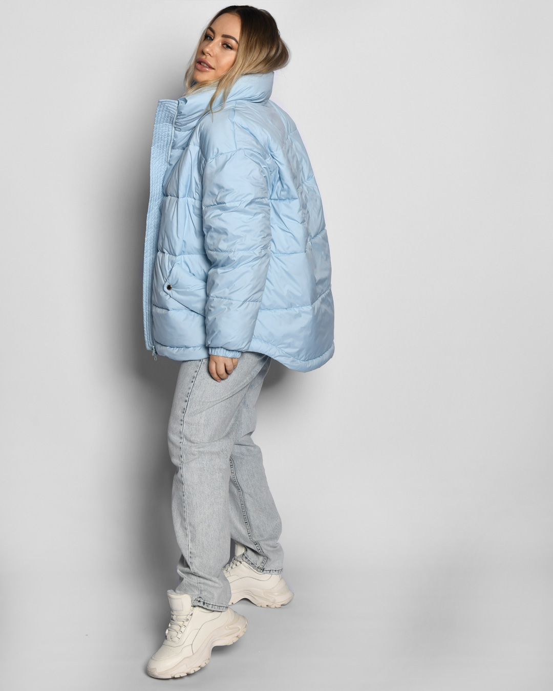 Жіноча демісезонна куртка блакитна | 65246 Жіноча демісезонна куртка блакитна | 65246