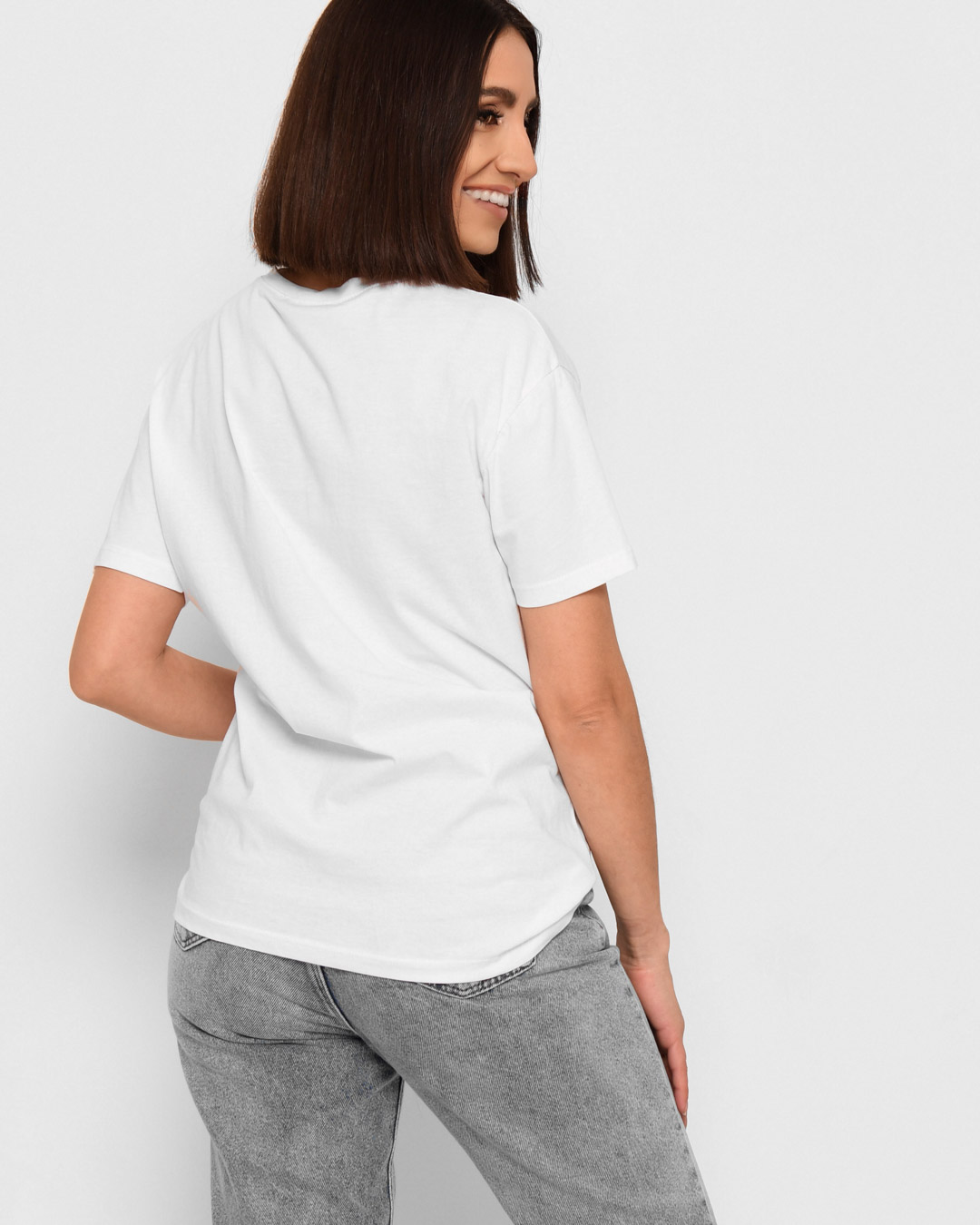 Бавовняна біла футболка з принтом | 64823 Бавовняна біла футболка з принтом | 64823