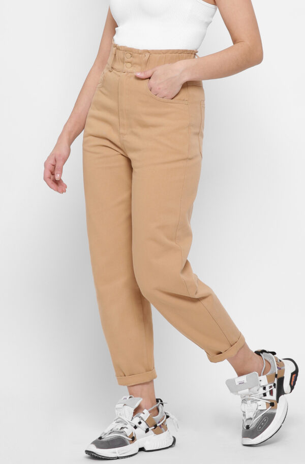 Жіночі стильні mom джинси бежеві | 65192