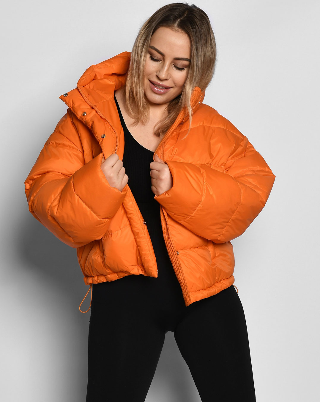 Демісезонна коротка куртка помаранчева | 64725