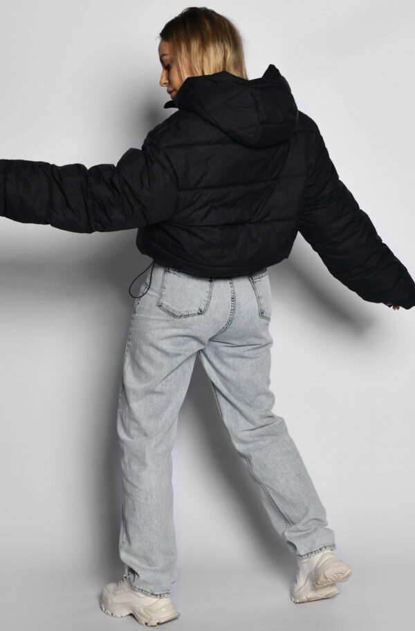 Демісезонна коротка куртка чорна | 64756