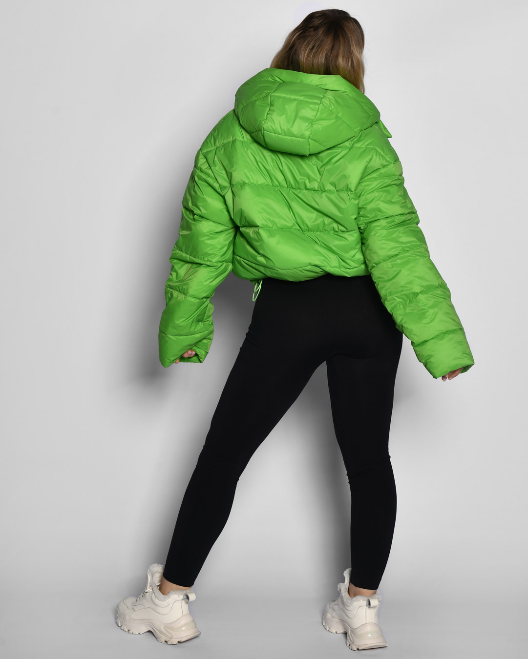 Демісезонна коротка куртка салатова | 64737